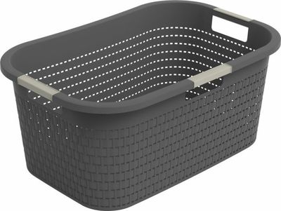 Rotho wasmand 40 liter country antraciet