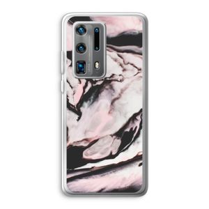 Roze stroom: Huawei P40 Pro Plus Transparant Hoesje
