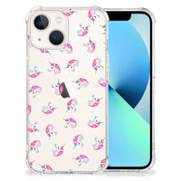 Doorzichtige Silicone Hoesje voor iPhone 13 Unicorns - thumbnail