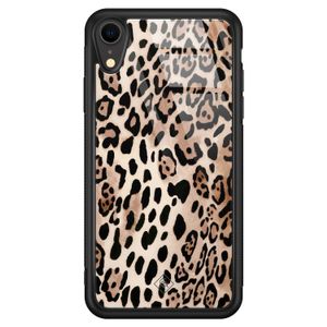 iPhone XR glazen hardcase - Golden wildcat