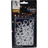 Lichtsnoer ophanghaakjes - 24x st - S-vormig - kerstverlichting ophangen