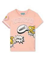 Kenzo Kids t-shirt à motif Tiger Head - Rose - thumbnail