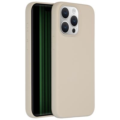 AccezzLiquid Silicone Backcover iPhone 15 Pro Max Telefoonhoesje Grijs