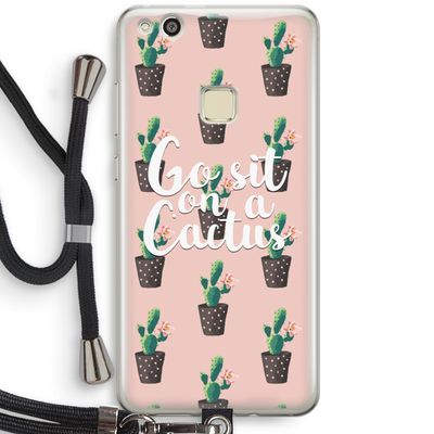 Cactus quote: Huawei Ascend P10 Lite Transparant Hoesje met koord