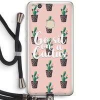 Cactus quote: Huawei Ascend P10 Lite Transparant Hoesje met koord