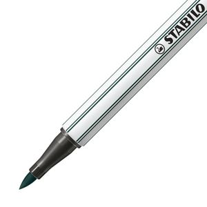 STABILO Pen 68 brush, premium brush viltstift, aarde groen, per stuk