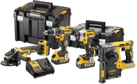 DeWalt dck422p3t accu set | dcd796 + dcf887 + dcg405 en dch273 in t-stak koffers | 18v 5.0ah li-ion - dck422p3t-qw