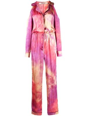 Roberto Cavalli combinaison à imprimé tie dye - Rose