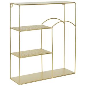 Wandplank/wandrek Roma Arte - goud - metaal - 44 x 12 x 45 cm