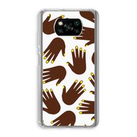 Hands dark: Xiaomi Poco X3 Pro Transparant Hoesje