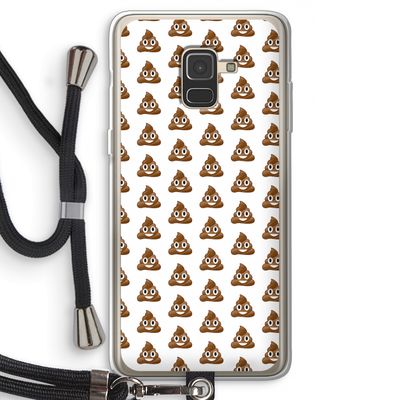 Poop emoji: Samsung Galaxy A8 (2018) Transparant Hoesje met koord