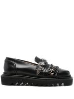 Toga Pulla ring-detail leather loafers - Noir