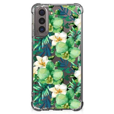 Samsung Galaxy S21 Case Orchidee Groen Samsung Galaxy S21 Case Orchidee Groen