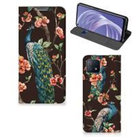 OPPO A73 5G | Hoesje maken | Pauw met Bloemen
