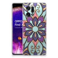 OPPO Find X5 | TPU Case | Purple Flower
