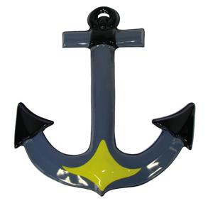 Feest versiering decoratie maritiem anker - 52 cm - plastic - voor aan de muur/wand