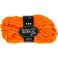 Creativ Company Fantasia acrylgaren, l: 35 m, maxi, neon oranje, 50 gr/ 1 bol