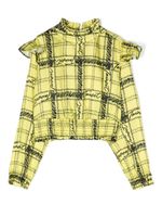 TWINSET Kids blouse volantée à carreaux - Jaune - thumbnail