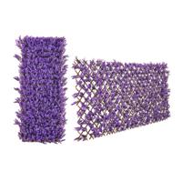 Kunstmatige Klimop Tuin Privacy Scherm 180 x 90 cm Plant Muur Hagen met Eucalyptus Bladeren Hek voor Tuin Hagen Balkon (Paars)