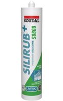 Soudal Silirub+ S8800 | Natuursteen | Siliconenkit | Mat Zwart | 300 ml - 159967