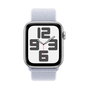 Apple Watch SE GPS 44mm Aluminium Case met Blue Cloud Sport Loop Smartwatch Zilver