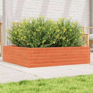 VidaXL Plantenbak 90x90x23 cm massief grenenhout wasbruin