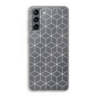 Zwart-witte kubussen: Samsung Galaxy S21 Transparant Hoesje