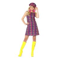 Hippie peace sixties kostuum voor dames - thumbnail