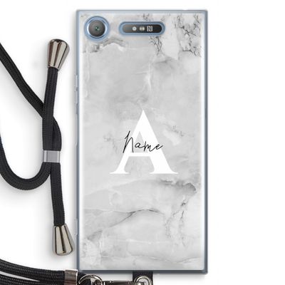 Ivory Marble: Sony Xperia XZ1 Transparant Hoesje met koord