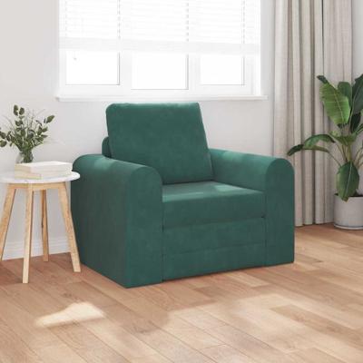 Slaapbank Donkergroen 98 x 71 x 83 cm Fluweel