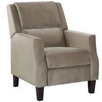 Beliani EGERSUND - TV-fauteuil-Beige-Fluweel