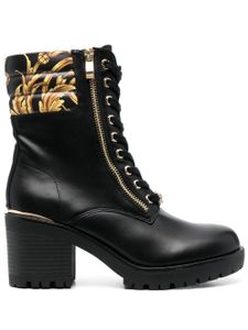 Versace Jeans Couture bottines Mia 70 mm à imprimé Garlan - Noir