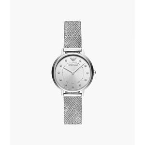 Emporio Armani Quartz Crystal zilveren wijzerplaat dameshorloge AR11128