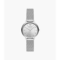Emporio Armani Quartz Crystal zilveren wijzerplaat dameshorloge AR11128