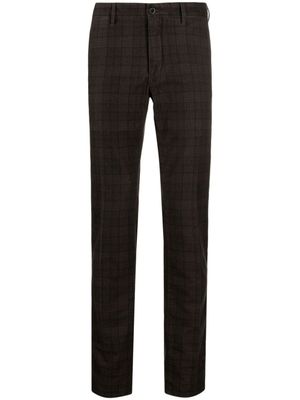 Incotex pantalon droit à carreaux - Marron