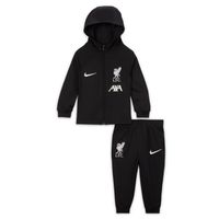 Nike Liverpool Strike Trainingspak Full-Zip Hooded 2023-2024 Baby Zwart Wit - thumbnail