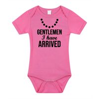 Gentlemen I have arrived cadeau baby rompertje roze meisjes