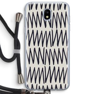 Marrakech Zigzag: Samsung Galaxy J5 (2017) Transparant Hoesje met koord