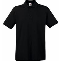 Zwart poloshirt / polo t-shirt premium van katoen voor heren 2XL (EU 56)  -