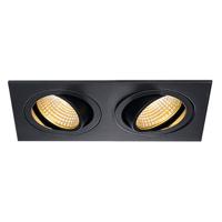 SLV InbouwspotNew Tria 2 LED 2700K zwart met klemveren - 113890