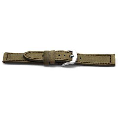 Horlogeband Universeel H338 Leder Bruin 22mm