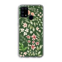 Botanical green sweet flower heaven: Samsung Galaxy M31 Transparant Hoesje