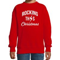 Rocking this Christmas foute Kerstsweater / Kersttrui rood voor kinderen 14-15 jaar (170/176)  - - thumbnail