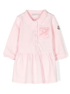 Moncler Enfant robe à col polo - Rose