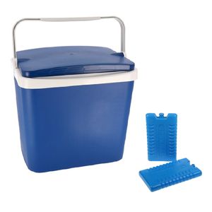 Koelbox donkerblauw 29 liter 40 x 29 x 44 cm incl. 6 koelelementen