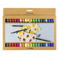 Creativ Company Textielstiften, lijndikte 2,3+3,6 mm, standaardkleuren, 20 stuk/ 1 doos