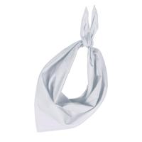 Bandana/hals zakdoek - 1x - wit - voor kind en volwassenen - polyester/katoen