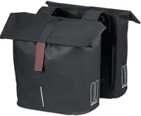 Dubbele Fietstas Basil City - 28 tot 32 Liter - Zwart