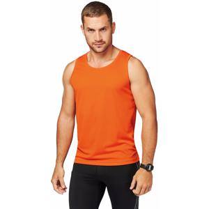 Sport singlet voor heren - Oranje - Tanktop hemd - Herenkleding - Mouwloze t-shirts