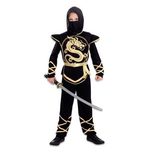 Ninja Fighter Kostuum Kind Zwart/Goud
